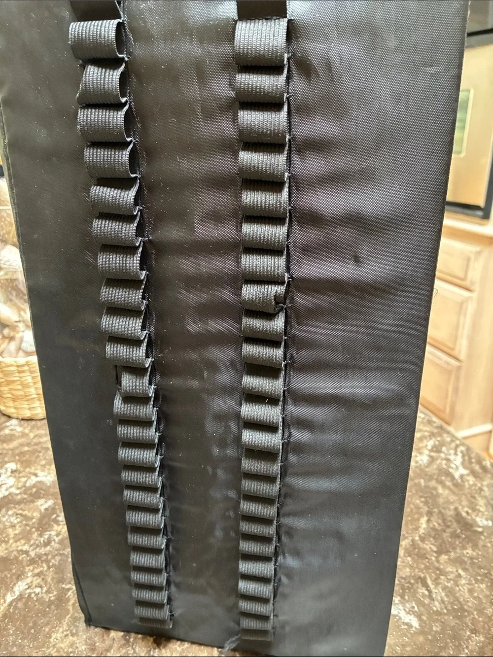 Bead Smith Black Storage Organizer with Elastic Loop Straps